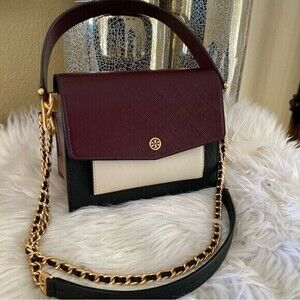 New Tory Burch ROBINSON COLOR-BLOCK DOUBLE-STRAP CONVERTIBLE bag